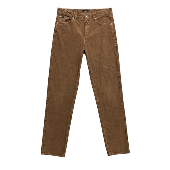 RVCA Pants Big Boys Youth 30 Chocolate Cotton Daggers Fit Corduroy Skateboarding - Picture 1 of 15
